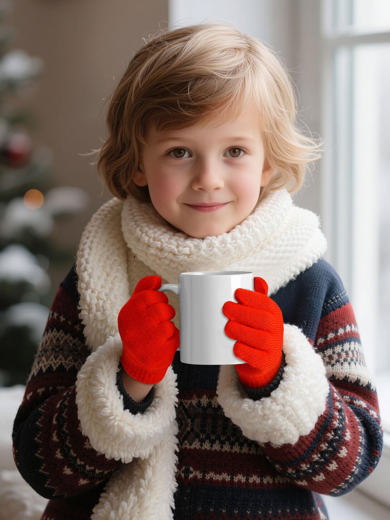 Cooraby 12 Pairs Kid's Winter Magic Gloves Children Stretchy Warm Magic Gloves Boys or Girls Knit Gloves for 6-12 Years - Image 5